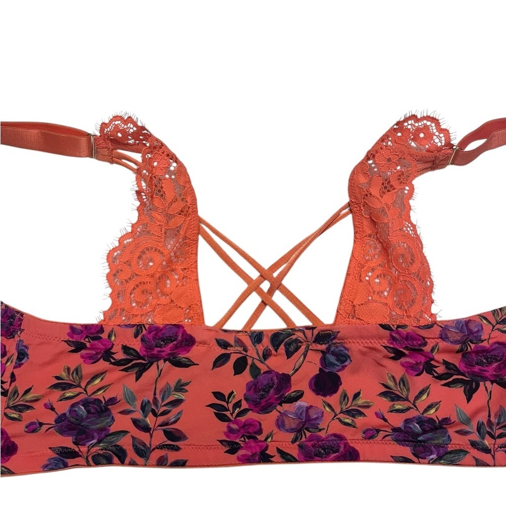 Cacique Vibrant Floral Front-Clasp Lace Bra – Bold Colors, Feminine Lace - Picture 2 of 3